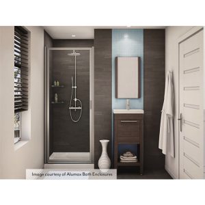32" 2 piece Shower Door (Cover 28" opening, Door is 25")